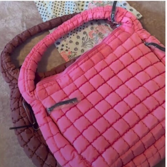 Free People FP Movement Quilted Carryall Pink Bubblegum  - FACTORY SEALED - Picture 16 of 17
